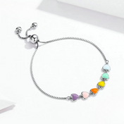 Regenboog hart armband