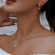 Blauwe cirkel ketting