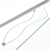 Blauwe cirkel ketting