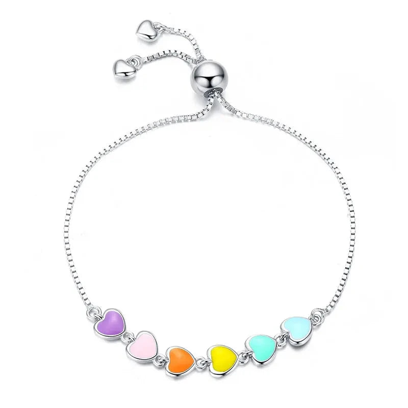 Regenboog hart armband