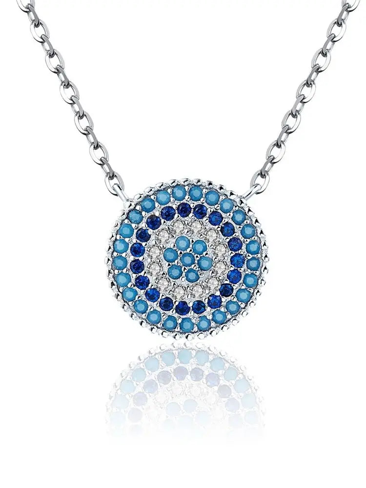 Blauwe cirkel ketting